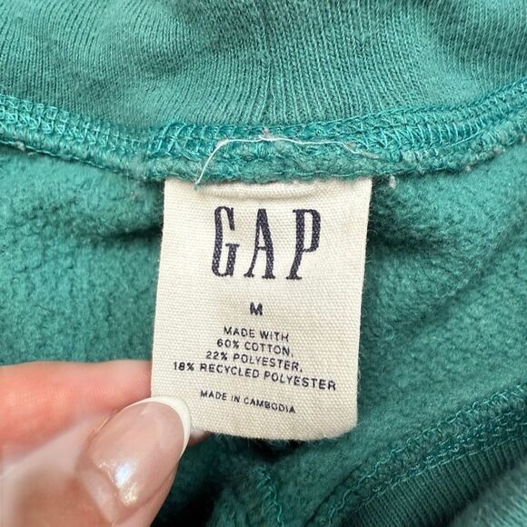 GAP logo Fleece Jogger Sweatpants Teal Medium - Picture 8 of 9